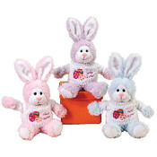 10" 3 Assorted Cuddle Bunnies With Sweater