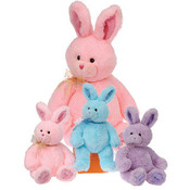 19" Sitting Pink Bunny