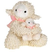 10"  Nubby Lamb W/Baby