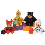 11" Beige Bear With 4 Assorted Disguises
