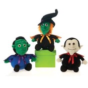 7" 3 Assorted Plush Halloween Characters
