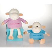 9" Lamb Assorted Color "Jesus Loves Me" Sweater