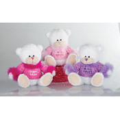 10" 3 Assorted Bears W/Mother's Day Sweater