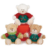 8" 3 Assorted Color Sweater Bears