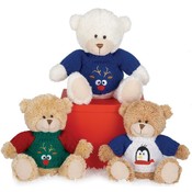 10" 3 Assorted Color Sweater Bears