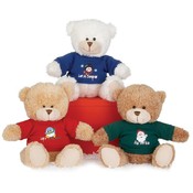 8" 3 Assorted Color Tshirt Bears With 3 Assorted