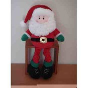 15" Bean Bag Santa W/Dangling Legs