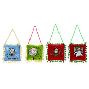 5.5" 4 Asst. Coedikit Christmas Door Hangers