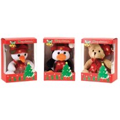 4.5" 3Assorted Sitting Christmas Animals