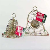 Gold Wire Assorted Christmas Decorations Small