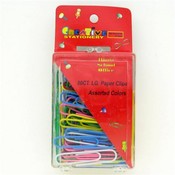 Large Paper Clips Plastic Coated Assorted Colors