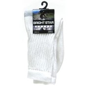 Kids White with Grey Toe and Heel Crew Sport Sock