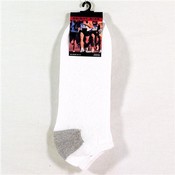 Bright Star Mens No Show Sock w/Grey Toe &amp; Heel