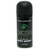 Xcess deodorant body spray 24 hour protection