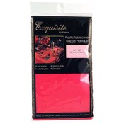 Crown Red Plastic Table Cover 54" x 108"