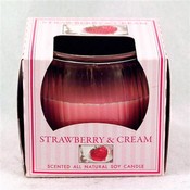 Star Lytes Soy Globe Candle- Strawberry &amp; Cream