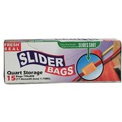Fresh Seal Slider Bags Quart Storage
