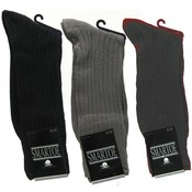 Men's Solid Rib Cotton Blend Casual Socks
