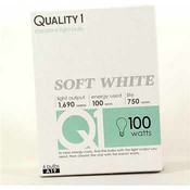 Quality 1 Soft White 100 Watt 4 Pack