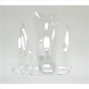 4pc Clear Heavy Utensils 8.5"