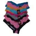 Icy Hot Microfober Stripe With Lace Trim Boyleg