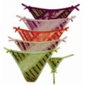 Princess Lingerie Stripe Print G-String with Lace