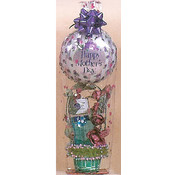 Lotion Set In A Basket with Flowers and Balloon