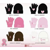 Ladies National Breast Cancer Magic Gloves and Hat