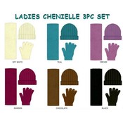 Ladies 3 Piece Chenille Winter Set