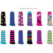 Striped and Pattern Non Skid Toe Socks