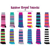 Rainbow Stripe Toe-Socks
