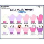 Girls Infant Mittens W/ Squeaky Toy