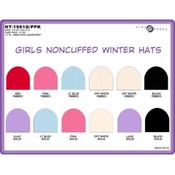 Girls Knit Cuffless Winter Hats