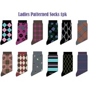 Ladies Pattern Socks 1 Pack