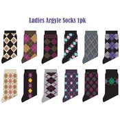 Ladies Argyle Socks 1 Pack