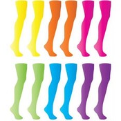 Women's Opaque Footed Tights - Neon