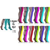 Women's 2 Pack Layered Footed Tights