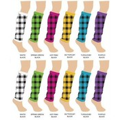 Ladies Plaid Leg Warmers