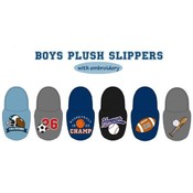 Boys Plush Slippers With Embroidery