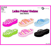 Ladies Rocket Wedge Flip Flops