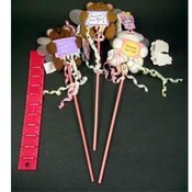 Assorted Plush Bears with Wings on 15 Inch Stick