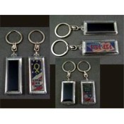 Assorted Solar Powered Flashing Patriotic Keychain