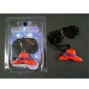 Flashing LED Red Hat Magnet and Lanyard Jewelry