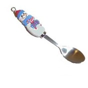 Metal Spoon with Plastic Snowman Handle