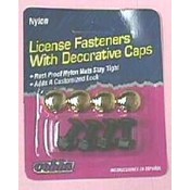 License Plate Fasteners With Decorative Caps