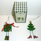 Christmas Crazy Legs Ornaments Set of 2