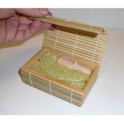 Green Tea Bath Salt Set in Wooden Box
