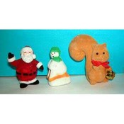 Assorted Christmas Flocked Decorations