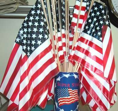 ''Made In USA American FLAGS, 12x18 Inch''