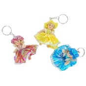 7cm Porcelain Doll With Hat Keychain